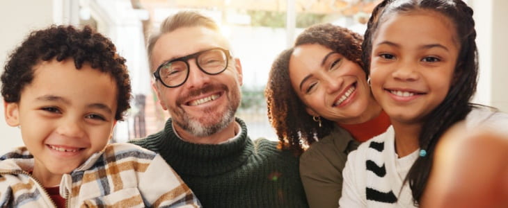 Happy family enjoying a family reunion